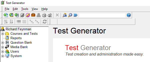 test generator home page